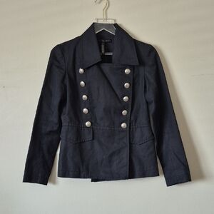 Robert Rodriguez Black Military Blazer Jacket, Size 4, Goth Grunge Classic